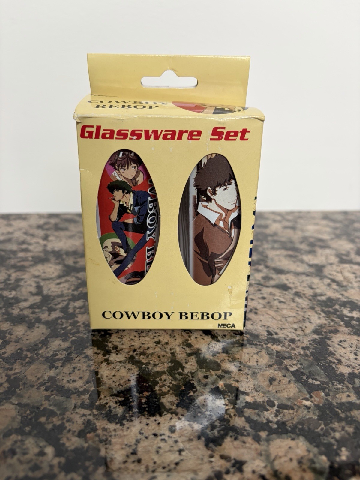 Cowboy Bebop - Pair Of Shooters Glassware Set, NEVER USED IN ORIGINAL PACKAGING