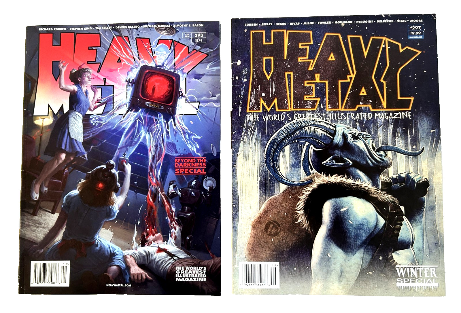 HEAVY METAL Magazine 293 and 297 -  Beyond the Darkness & The Winter Specials