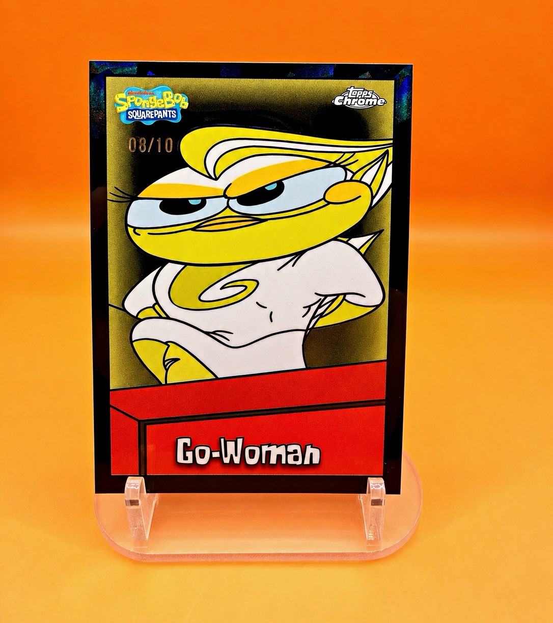 2025 Topps Chrome SpongeBob SquarePants Black Sapphire Go-Woman #141 8/10 2025 Topps Chrome SpongeBob SquarePants Black Sapphire Go-Woman #141 8/10