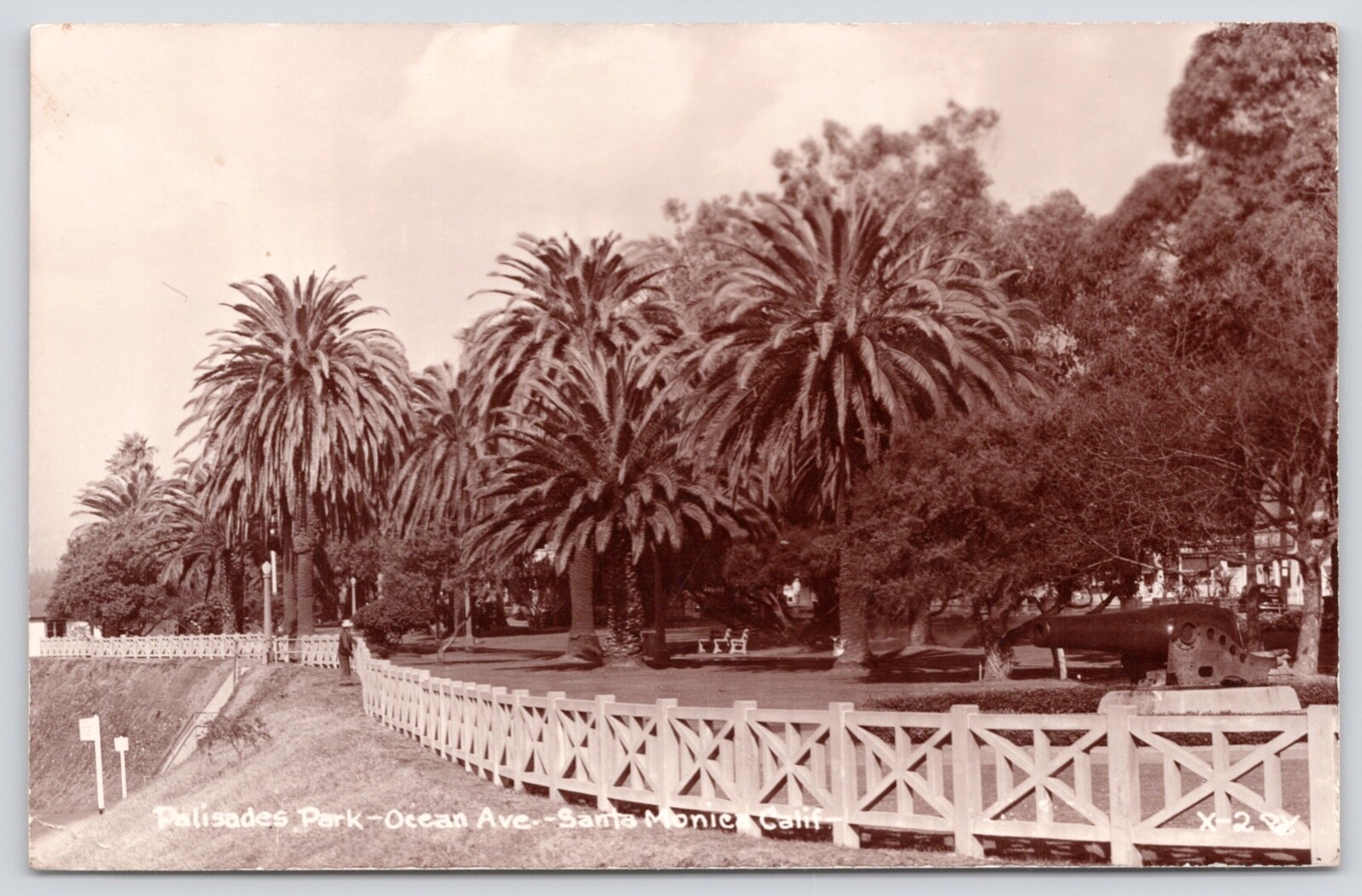 Postcard RPPC Palisades Park Ocean Ave. Santa Monica California c1950s Postcard RPPC Palisades Park Ocean Ave. Santa Monica California c1950s