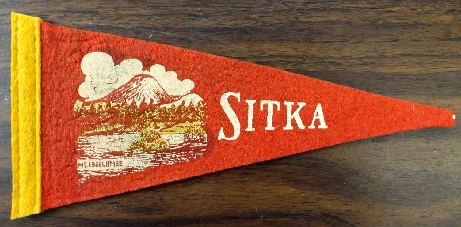 VINTAGE 1940s SITKA ALASKA PENNANT 8.5