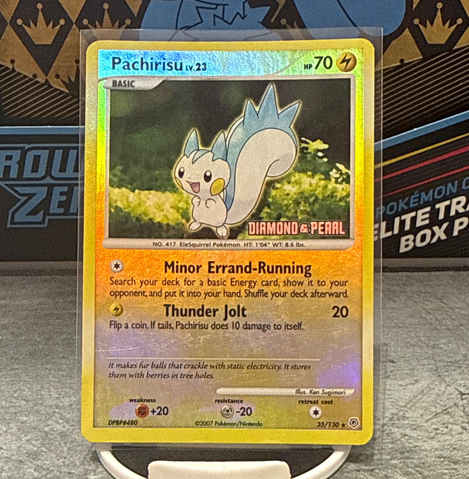 Pachirisu 35/130 Diamond & Pearl Holo 2007 English Pokémon TCG