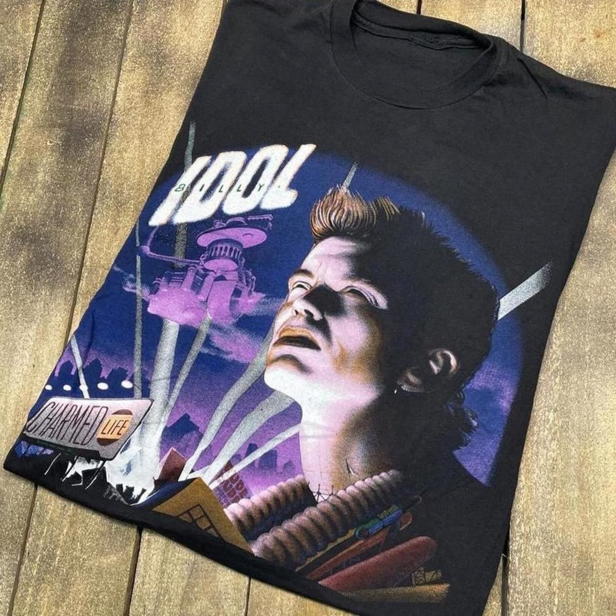 Vintage 80s 1989 Billy Idol charmed life shirt Adult BOT_316
