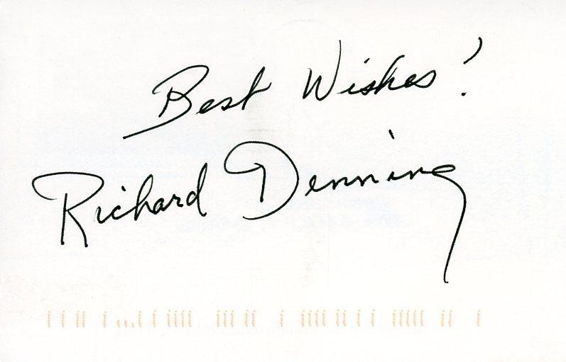 Richard Denning - Signed Postcard