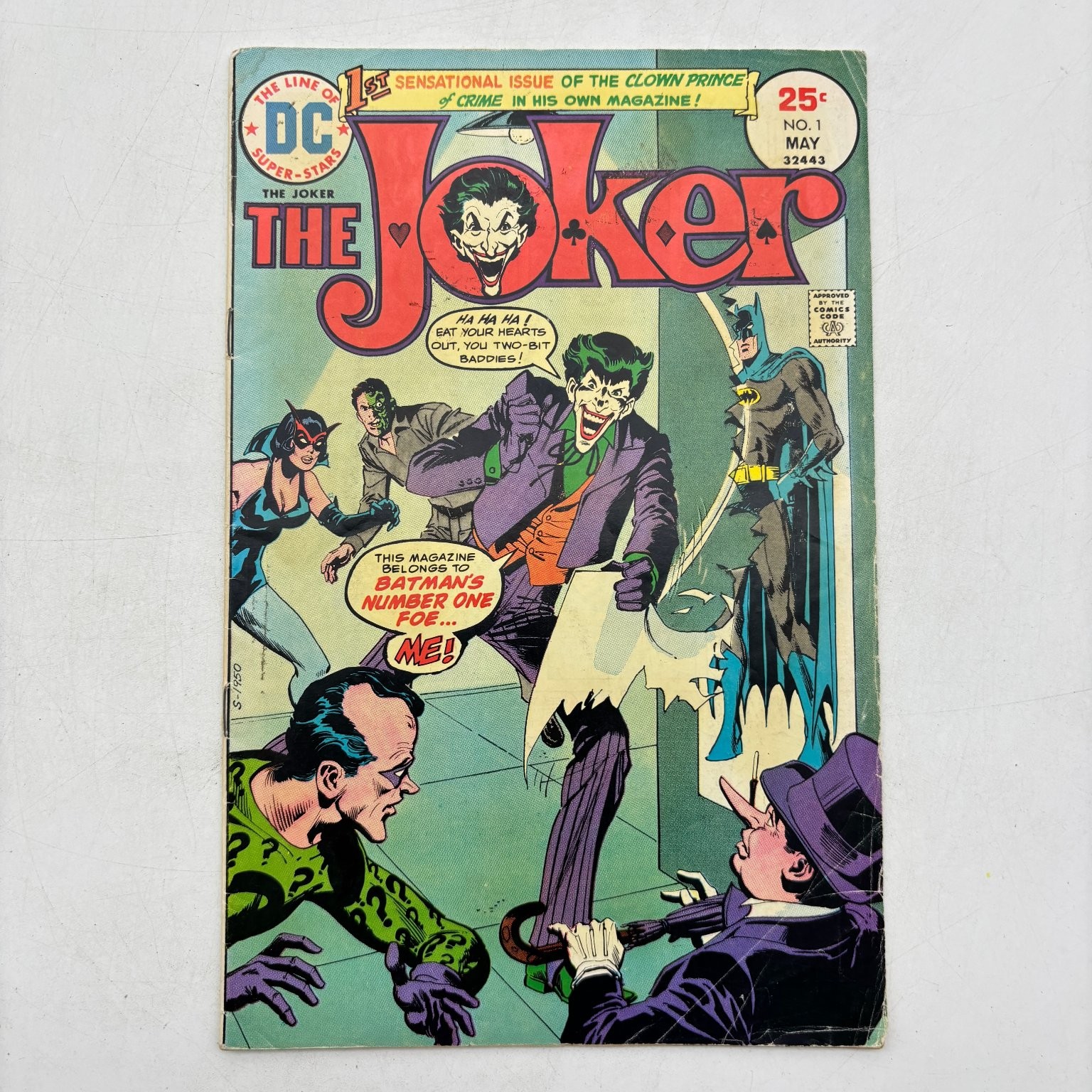The Joker #1 DC Comics 1975 First Solo Series Batman Riddler Two-Face Key The Joker #1 DC Comics 1975 First Solo Series Batman Riddler Two-Face Key