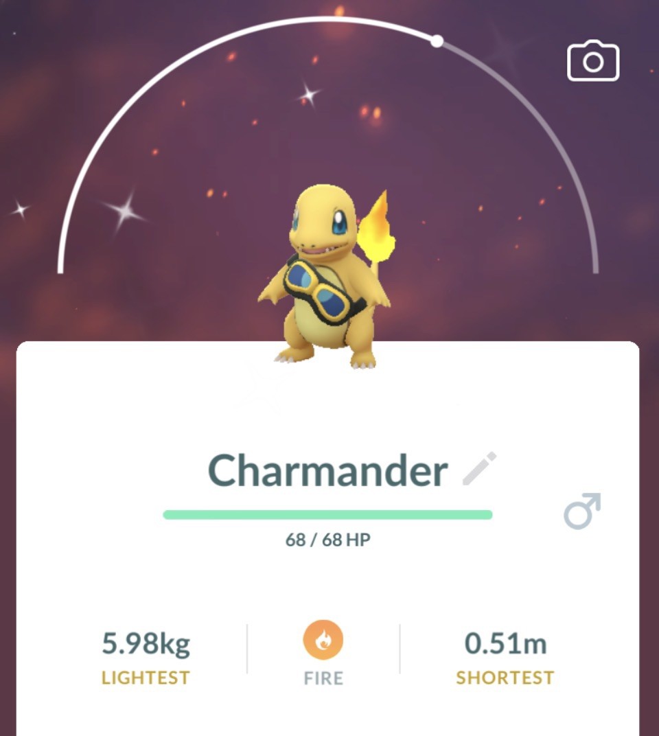 Pokémon Go-Shiny Charmander-✨wearing Friede's goggles✨✨-TRADE Pokémon Go-Shiny Charmander-✨wearing Friede's goggles✨✨-TRADE