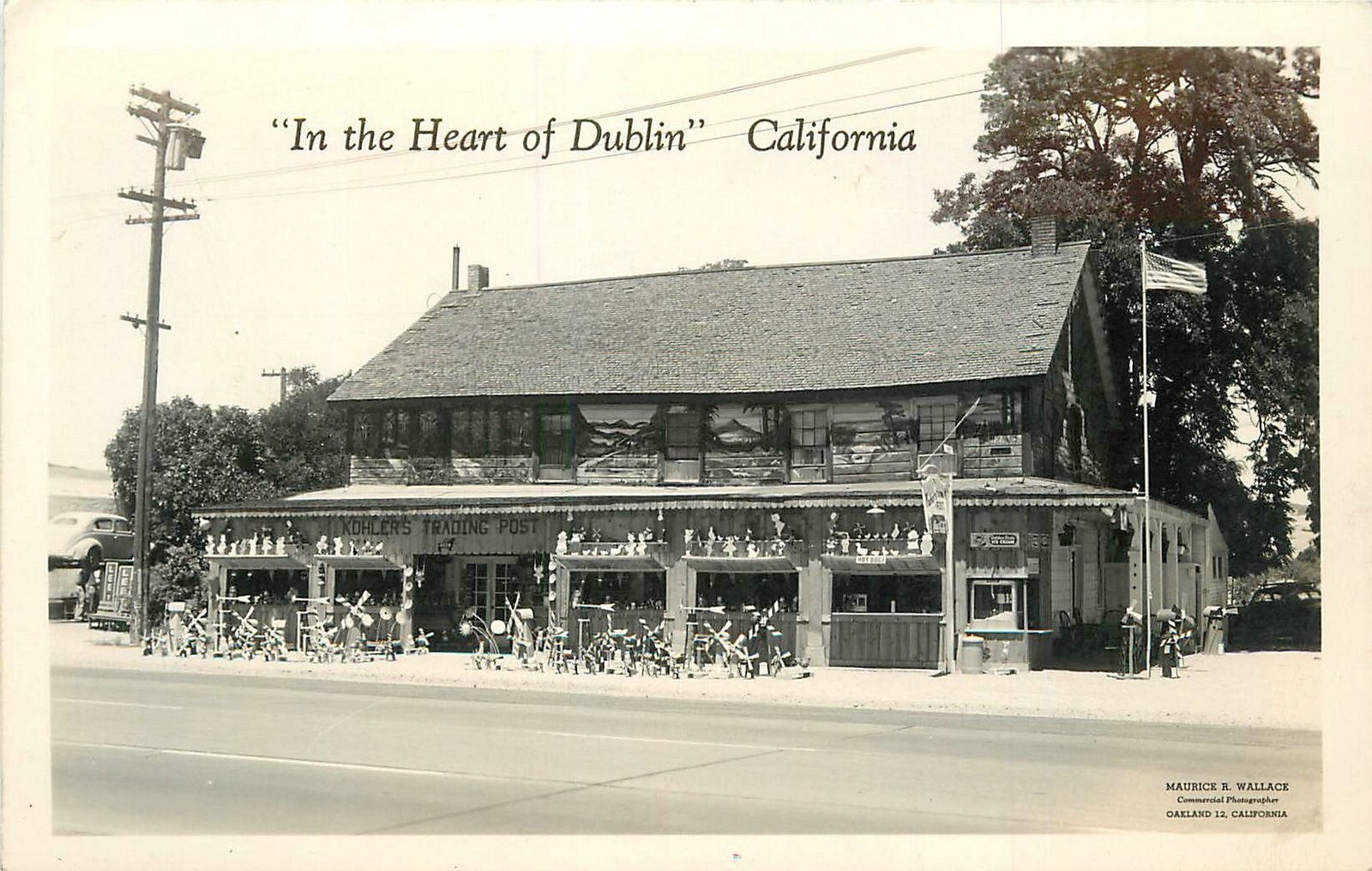 Postcard RPPC 1940s California Dublin Kuhlers Trading post occupation 23-11100 Postcard RPPC 1940s California Dublin Kuhlers Trading post occupation 23-11100