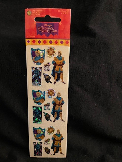 1996 Sandylion Disney Hunchback Stickers: Choice of 8 stickers. Sealed New 1996 Sandylion Disney Hunchback Stickers: Choice of 8 stickers. Sealed New