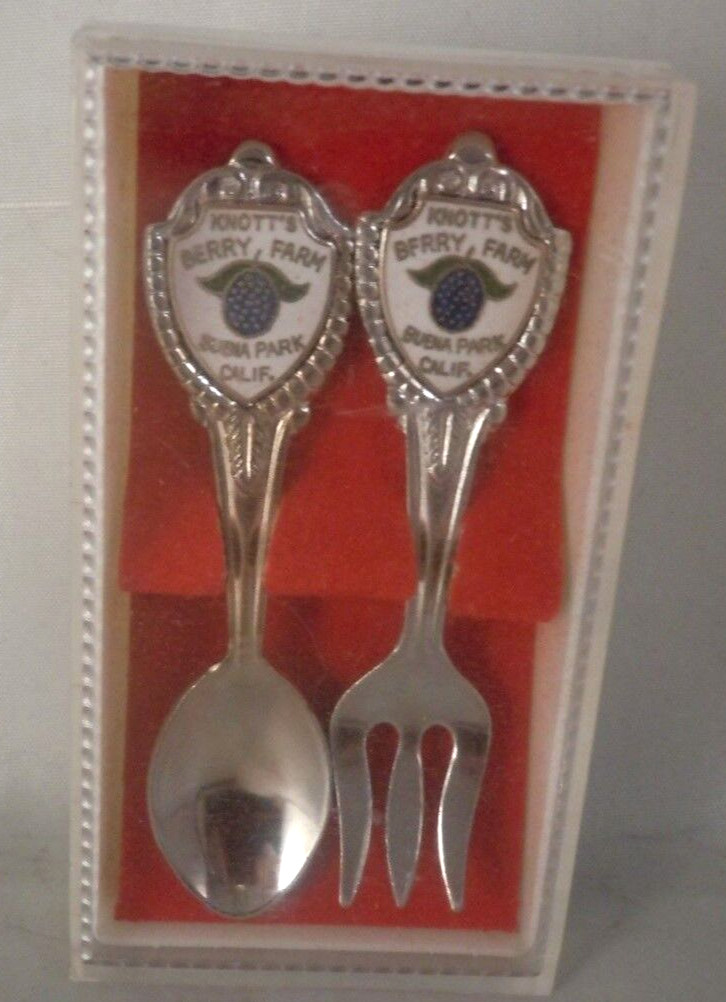 Vintage Knotts Berry Farm Collectible Doll Small Spoon Fork Set Made in Japan