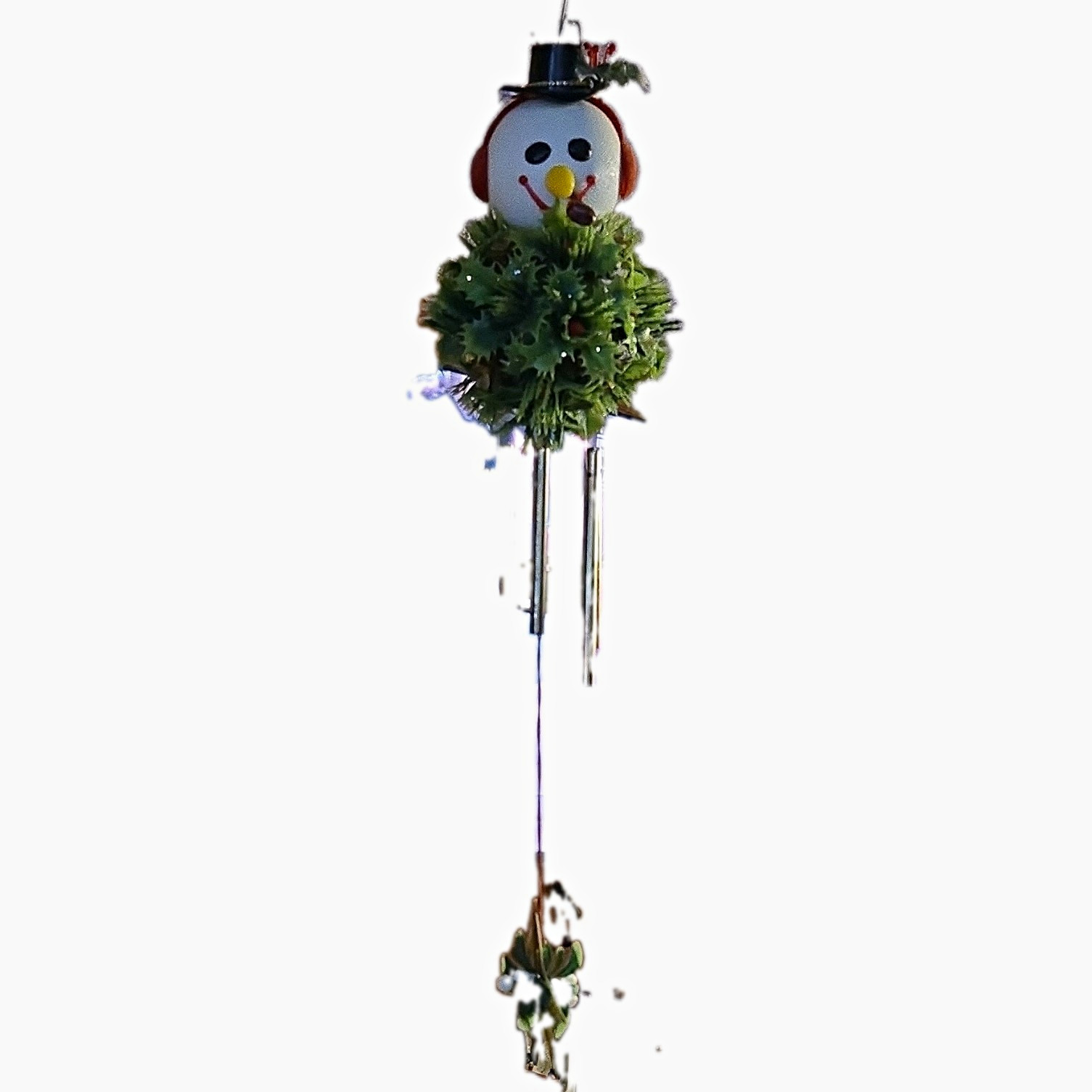 Vintage Plastic Kitschy Snowman Windchime