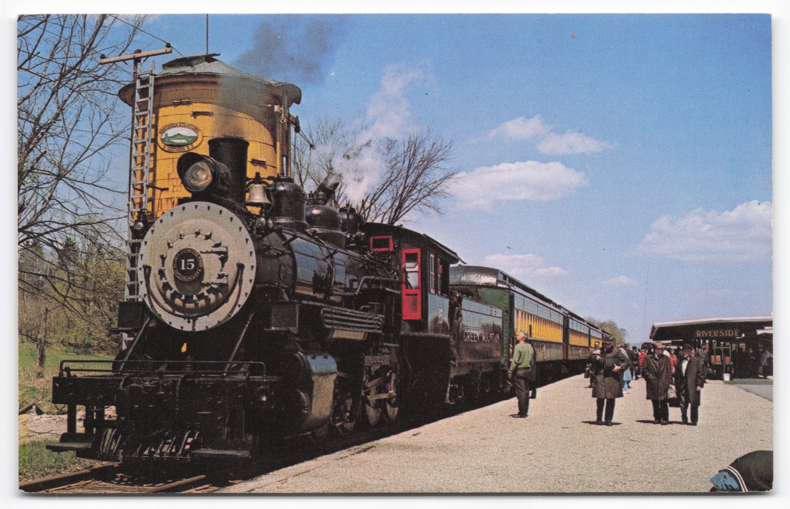 Steamtown USA Bellows Falls Vermont Baldwin 2-8-0 Engine #15 Postcard Steamtown USA Bellows Falls Vermont Baldwin 2-8-0 Engine #15 Postcard