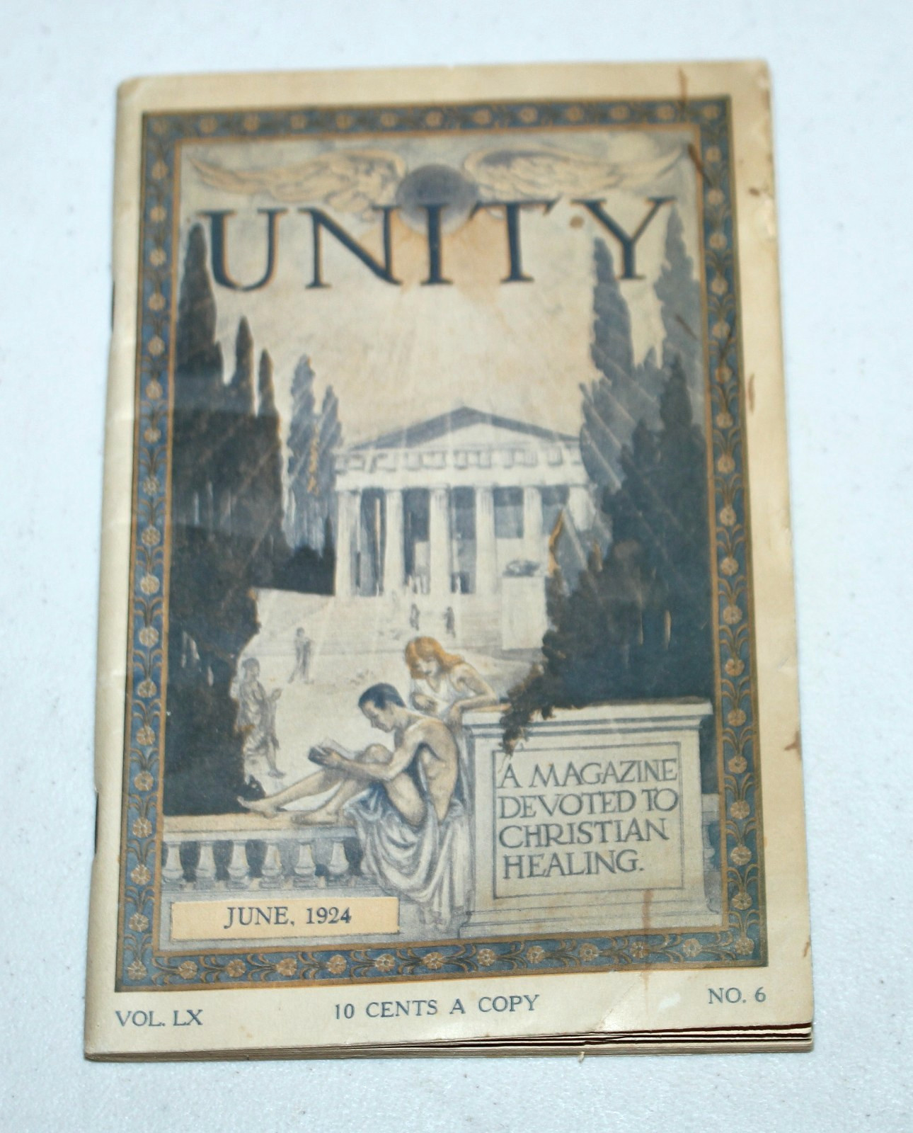 RARE Antique 1924 UNITY Magazine CHARLES & MYRTLE FILLMORE Christian Healing