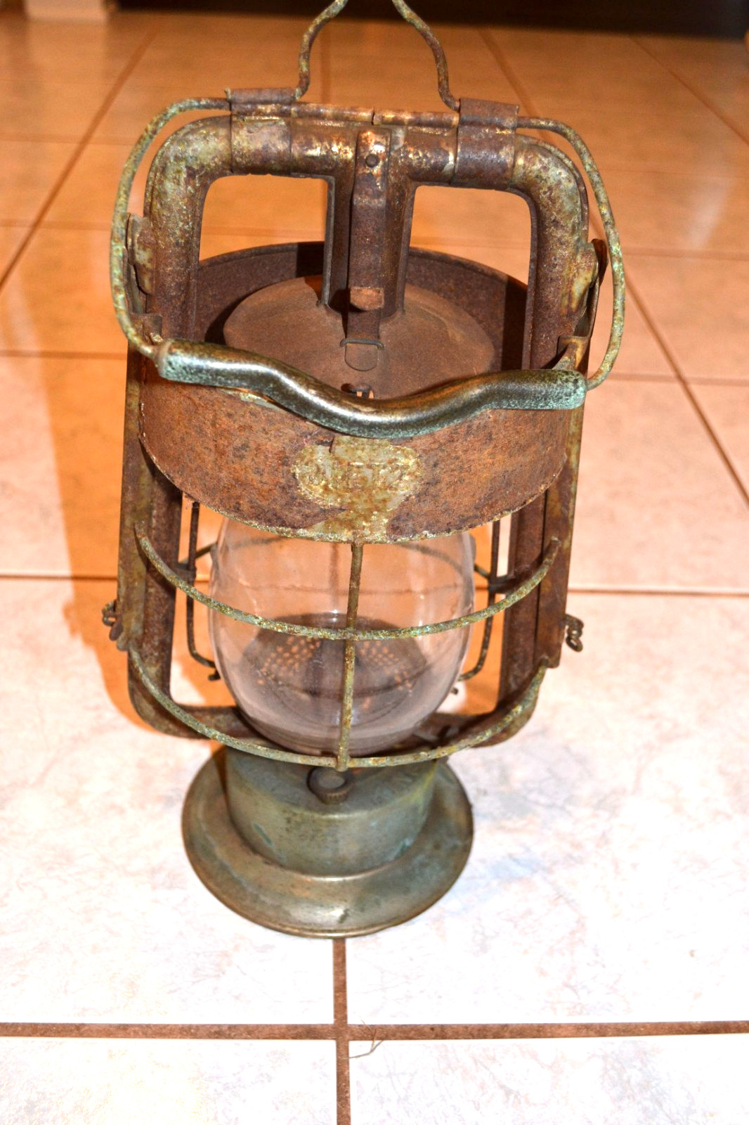 DIETZ KING FIRE DEPTARTMENT FIRE DEPT LANTERN COMBO BRASS AND IRON AS FOUND