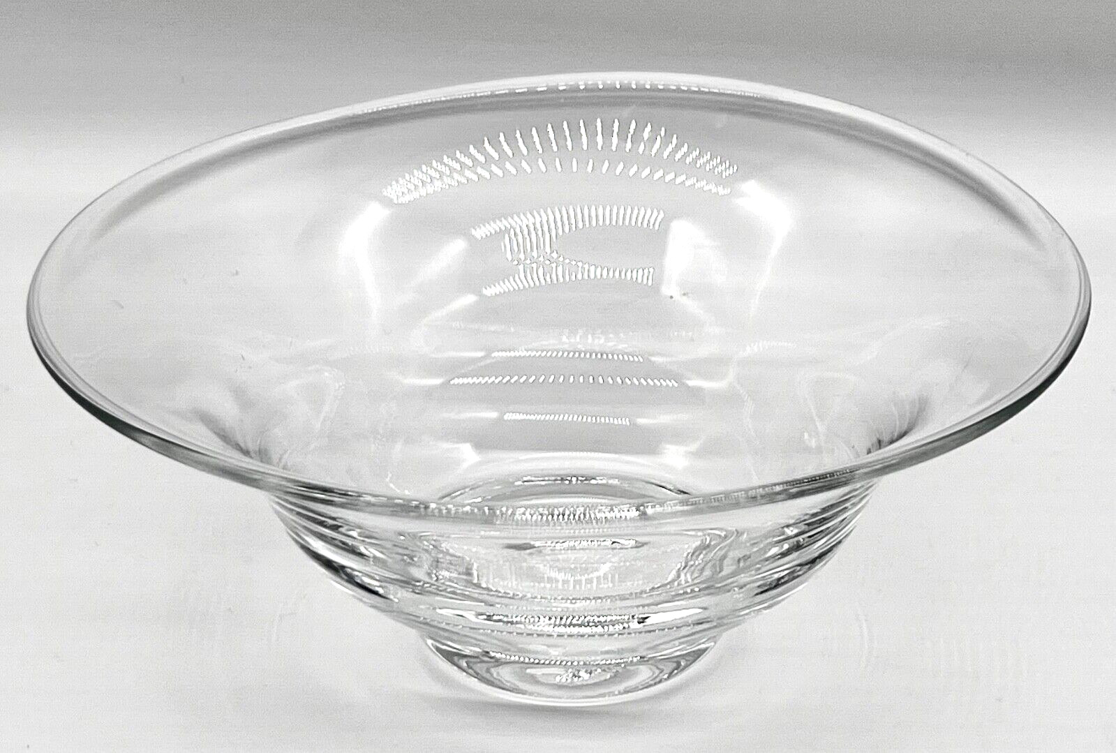 SMALL HAND BLOWN SIMON PEARCE SHELBURNE 6 1/2in ROUND GLASS BOWL, UNMARKED