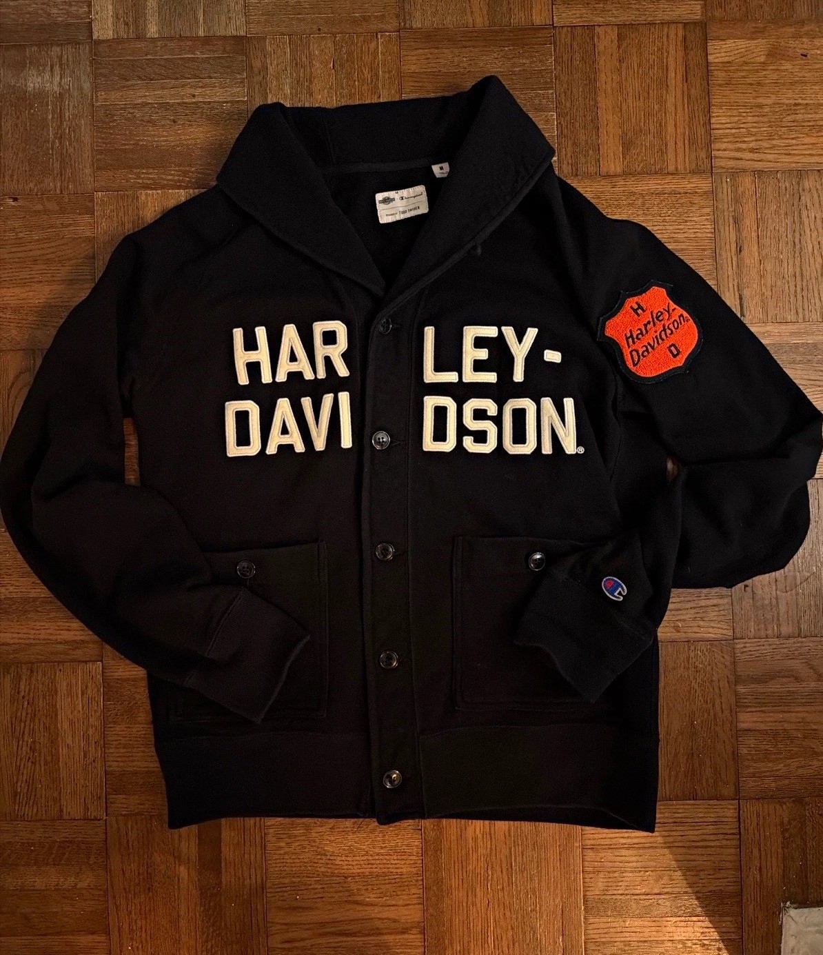 Harley-Davidson X Todd Snyder Black Cardigan 100% Cotton