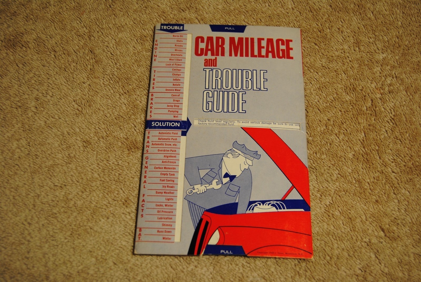 Vintage 1968 Car Mileage Trouble Guide Sliderule Promo Dons Tele-Warren Michigan Vintage 1968 Car Mileage Trouble Guide Sliderule Promo Dons Tele-Warren Michigan