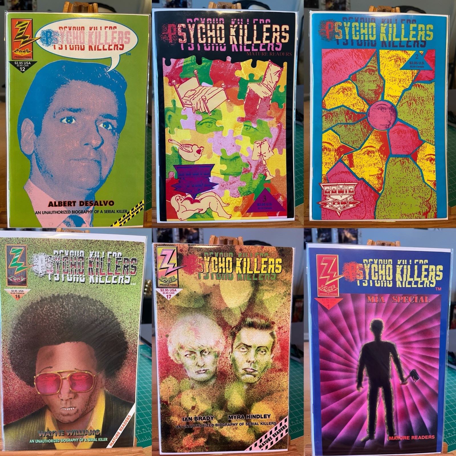 Psycho Killer Comic Lot: 6 Indie Comics: Gein, Son Of Sam, Mia Special + More Psycho Killer Comic Lot: 6 Indie Comics: Gein, Son Of Sam, Mia Special + More