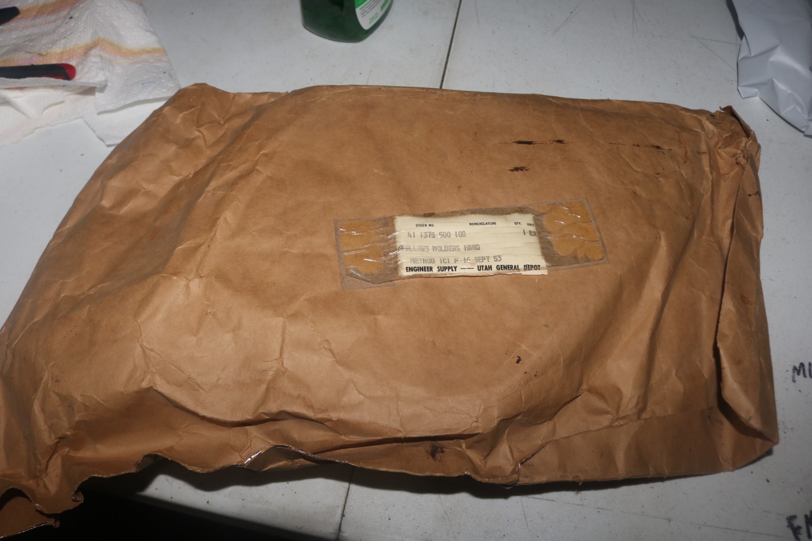RARE Korean war dated US Army engineer blacksmith bellows Blue Buck 10