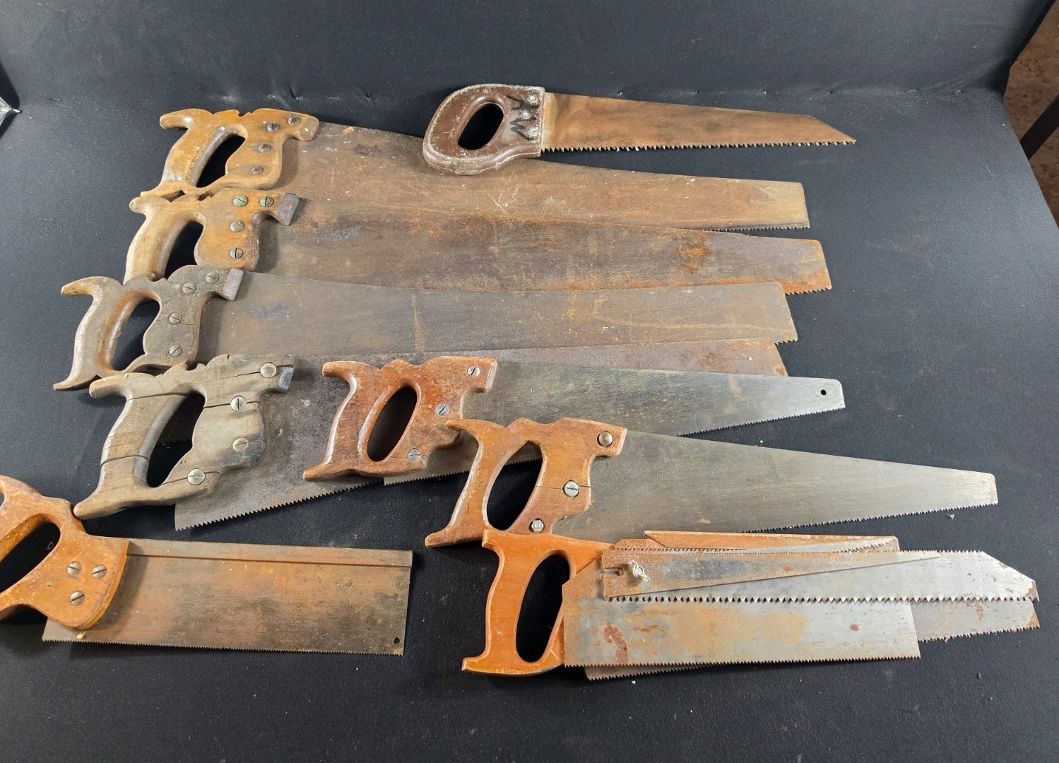 9 Vintage/Antique Hand Saw Lot
