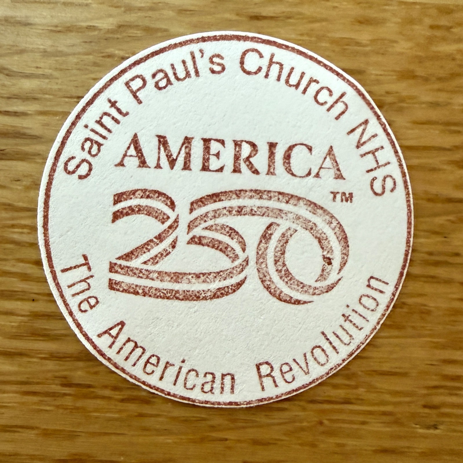 Saint Paul's Church NHS America 250 National Park Passport Stamp Sticker Saint Paul's Church NHS America 250 National Park Passport Stamp Sticker