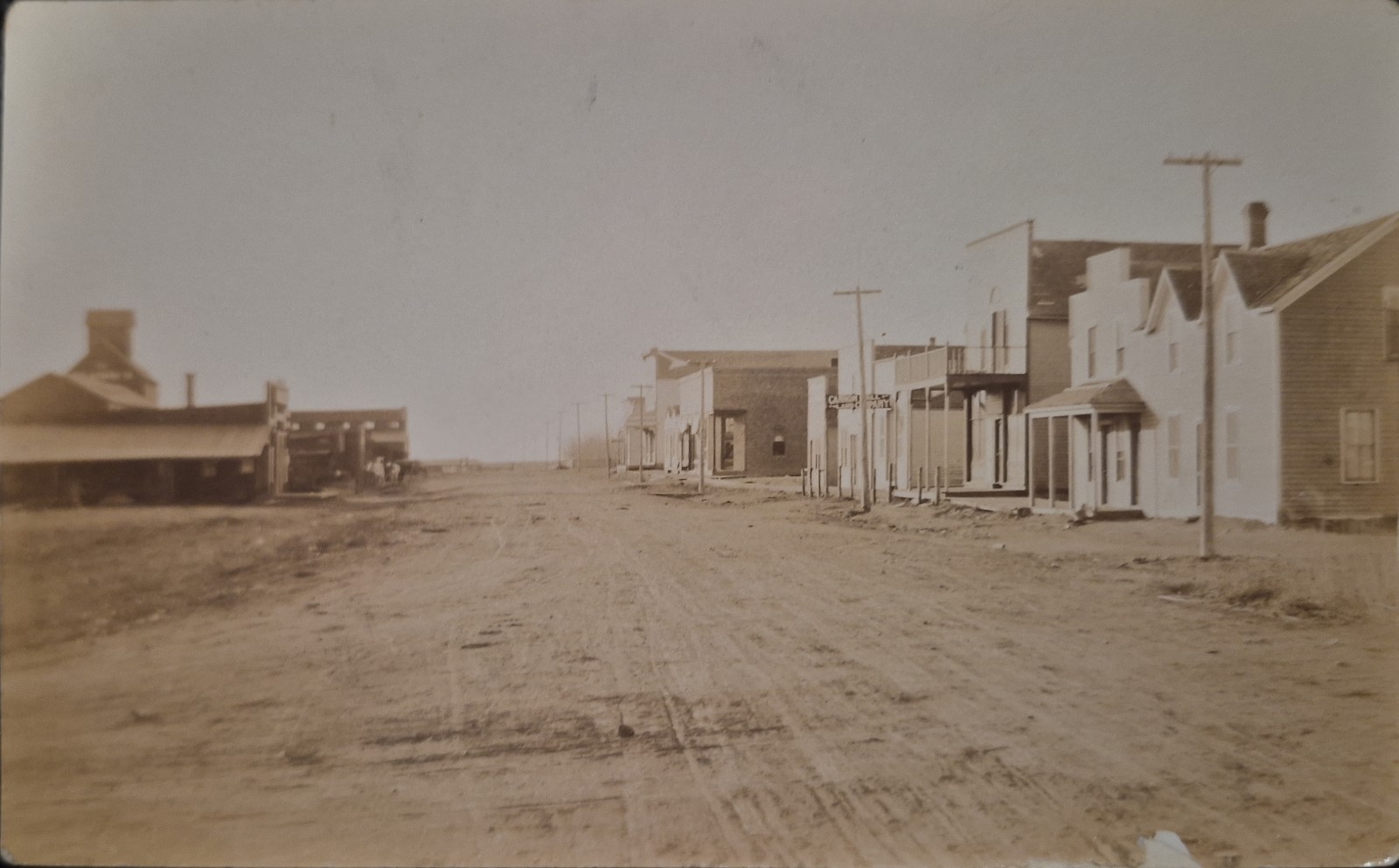 RPPC Cannon Ball Land Company Dirt Main Street North Dakota Real Photo Postcard RPPC Cannon Ball Land Company Dirt Main Street North Dakota Real Photo Postcard