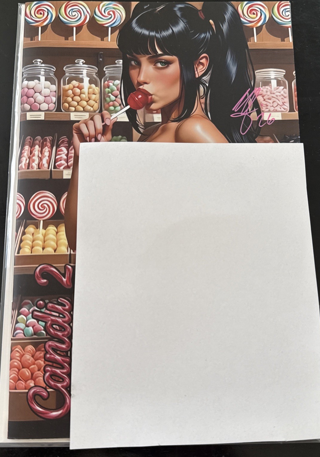 Adult 18+ Comic Candi 2 with Spicy Variant Cover NM Signed with Coa COA