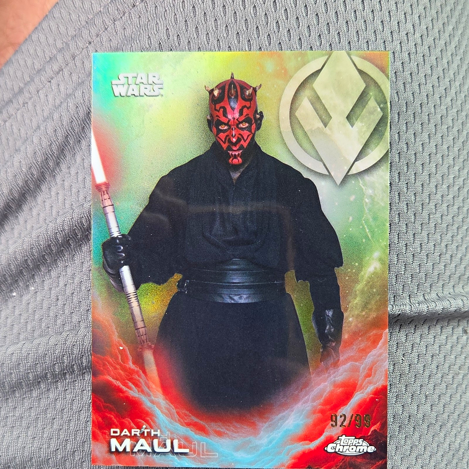 Topps 2019 Topps Chrome Star Wars Darth Maul CE-13 Parallel # 92/99 Card