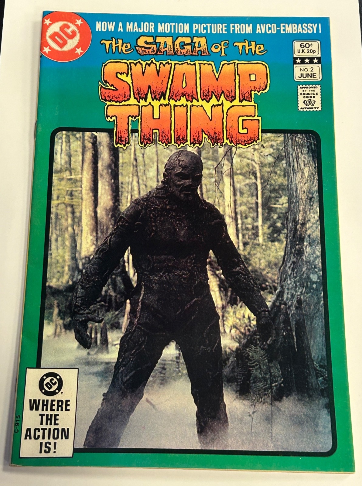 Vintage 1982 DC Saga of the Swamp Thing Comic #2   Unread