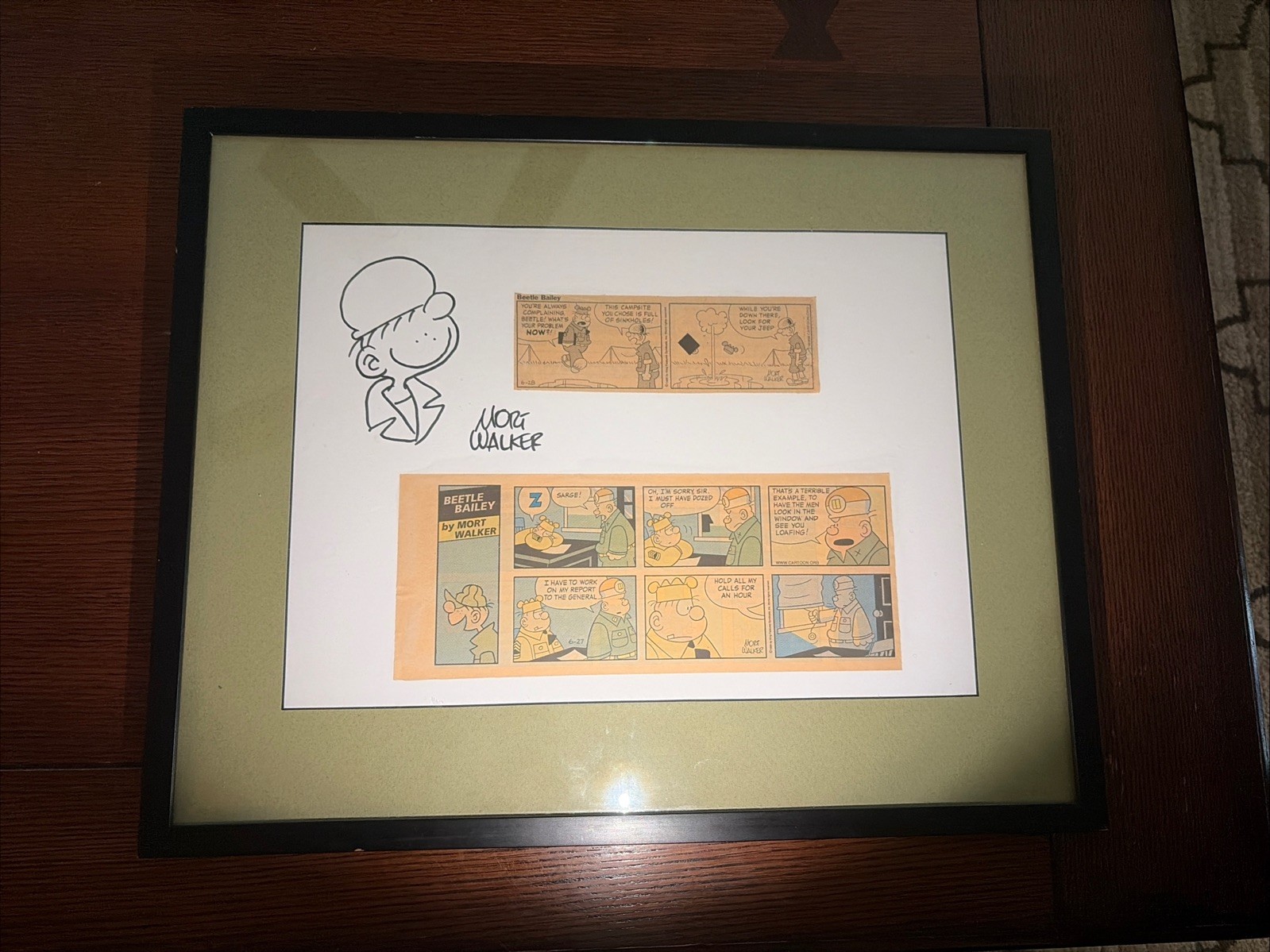 Mort Walker- Signed Sketch ( Mort Walker- Signed Sketch (