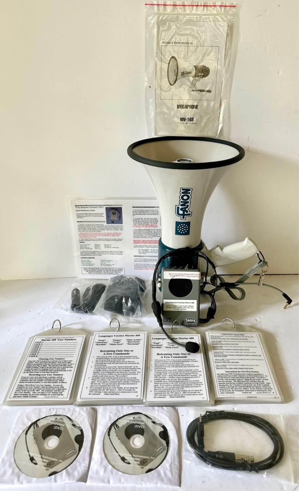 Miltrans Voice Response IWWTVRT-1 DARPA Marine 400 Translator /Fanon Blow Horn