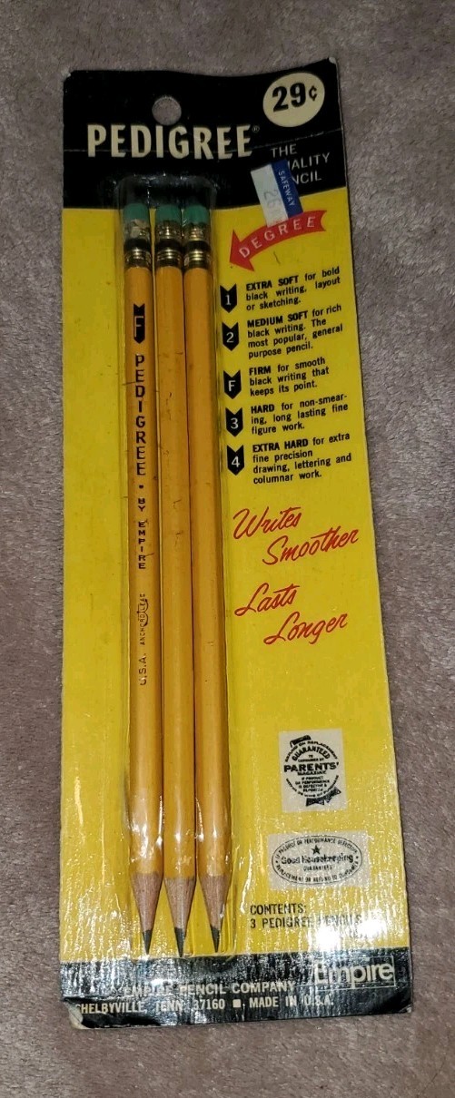 Vintage Pedigree Pencils 3 Pack #5819 NOS Vintage Pedigree Pencils 3 Pack #5819 NOS