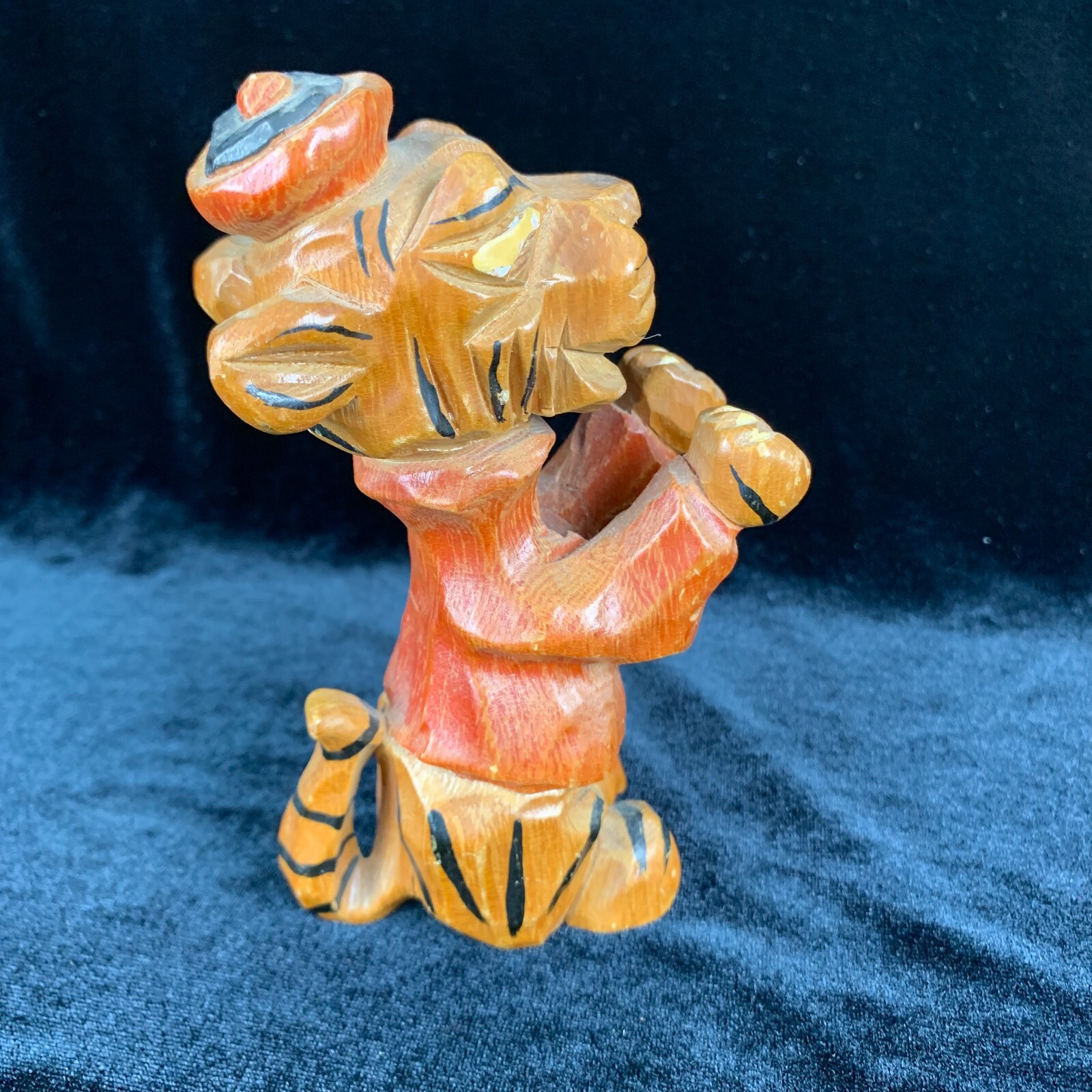 1950s Carter Hoffman Princeton University Tiger Hand Carved Wood Marked 1950s Carter Hoffman Princeton University Tiger Hand Carved Wood Marked