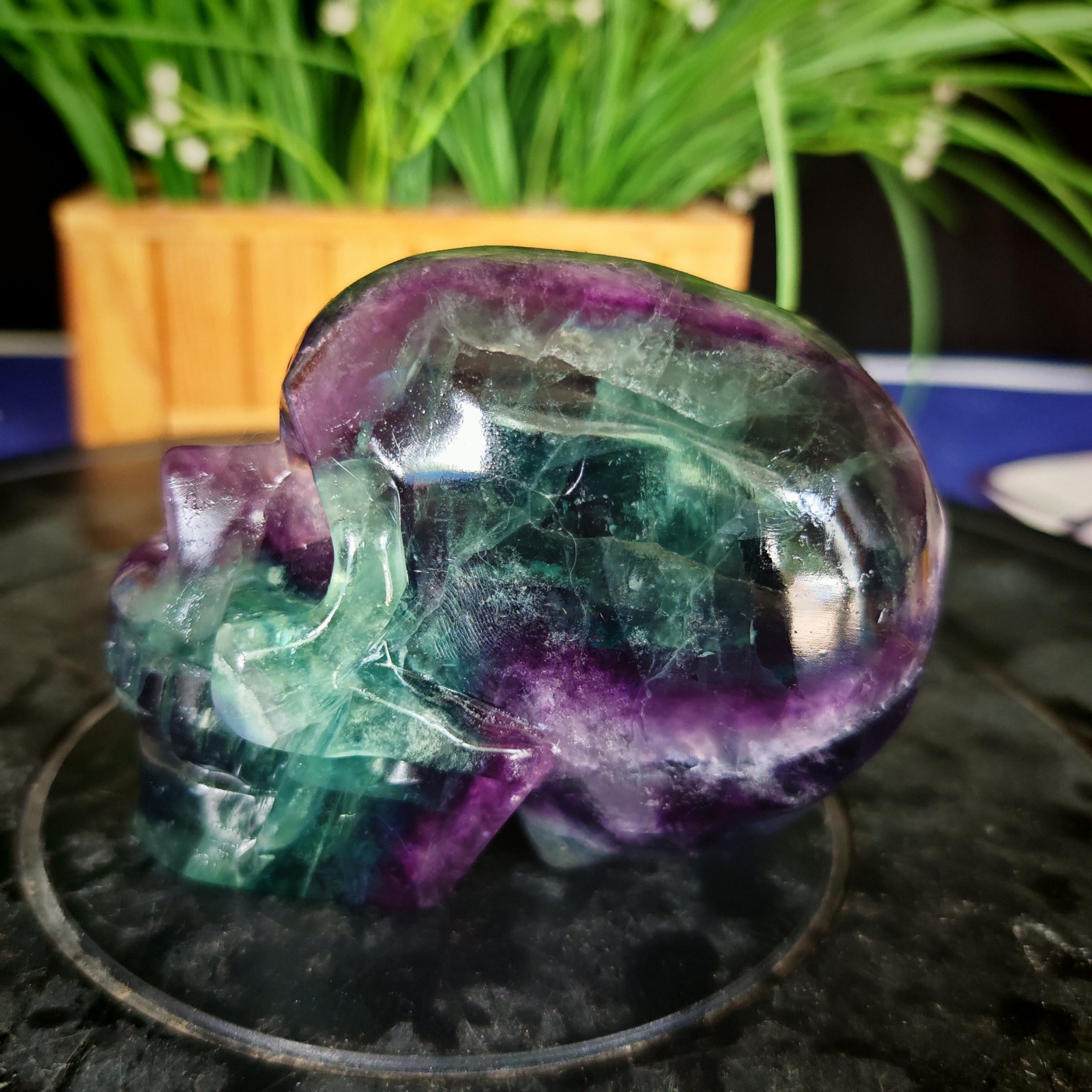 2.75LB Top natural crystal hand carved therapeutic artwork 1250g