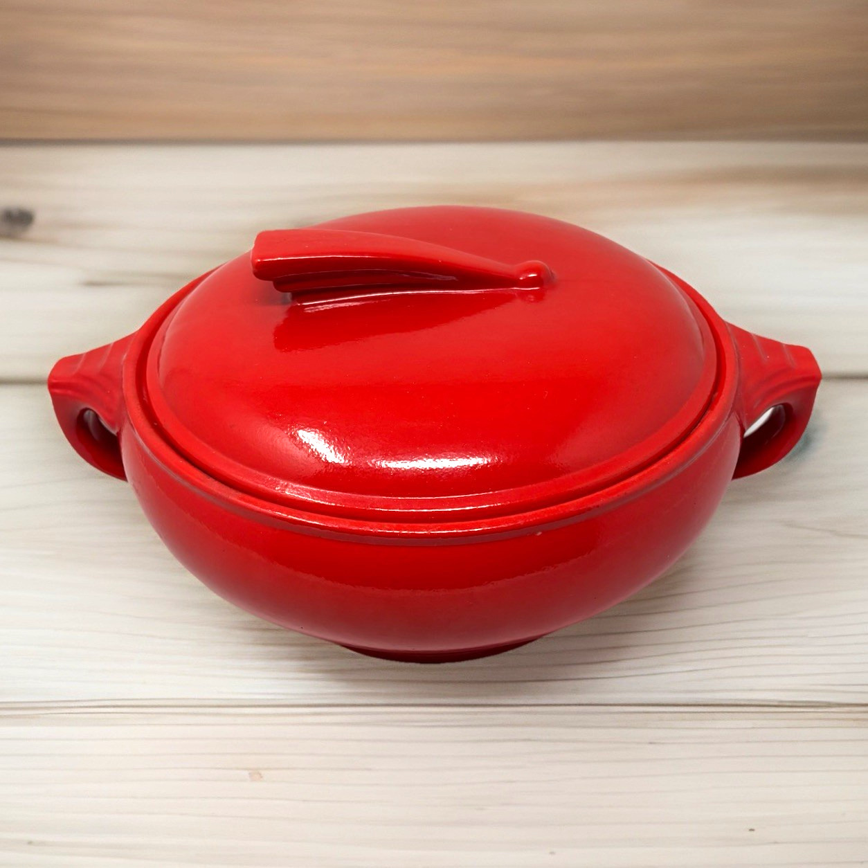 VTG Hall's Sundial Red Casserole MCM Glossy Finish 1950s EVC No Chips Beautiful VTG Hall's Sundial Red Casserole MCM Glossy Finish 1950s EVC No Chips Beautiful