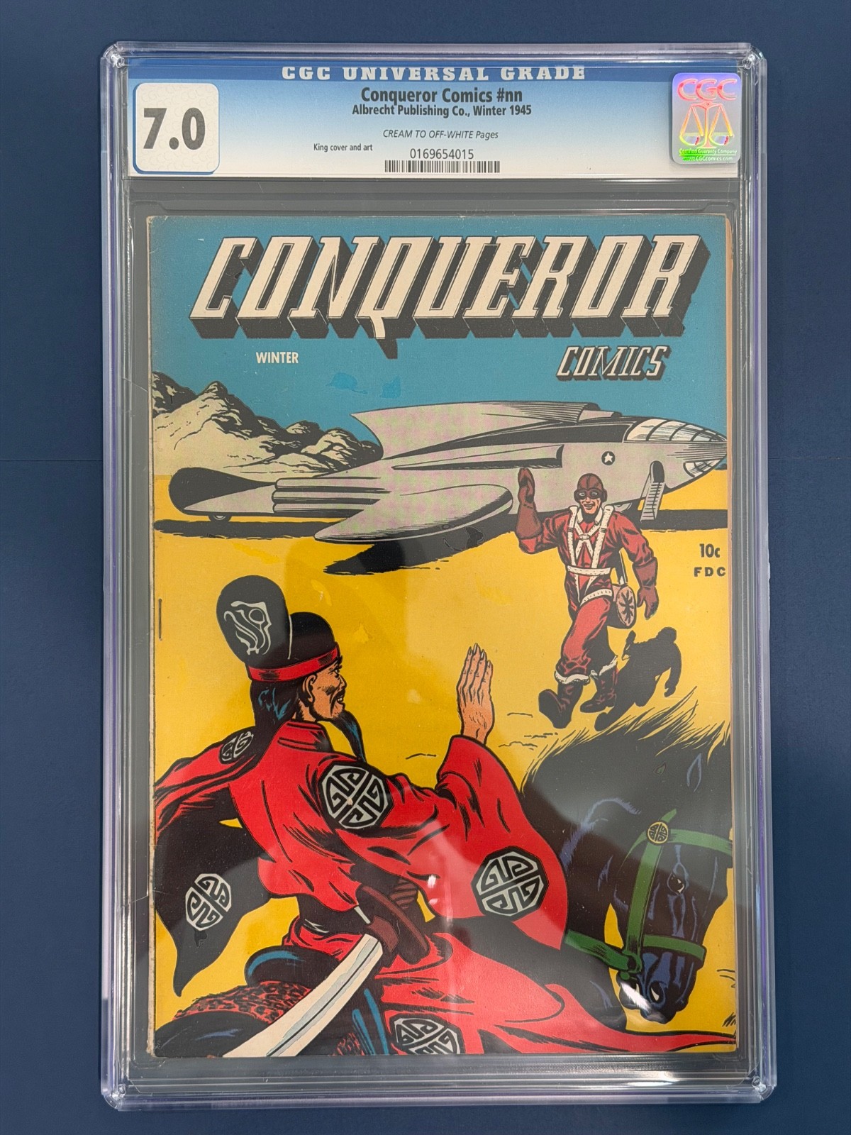 Conqueror Comics #1 Albrecht Publishing 1945 King (Cover)  CGC 7