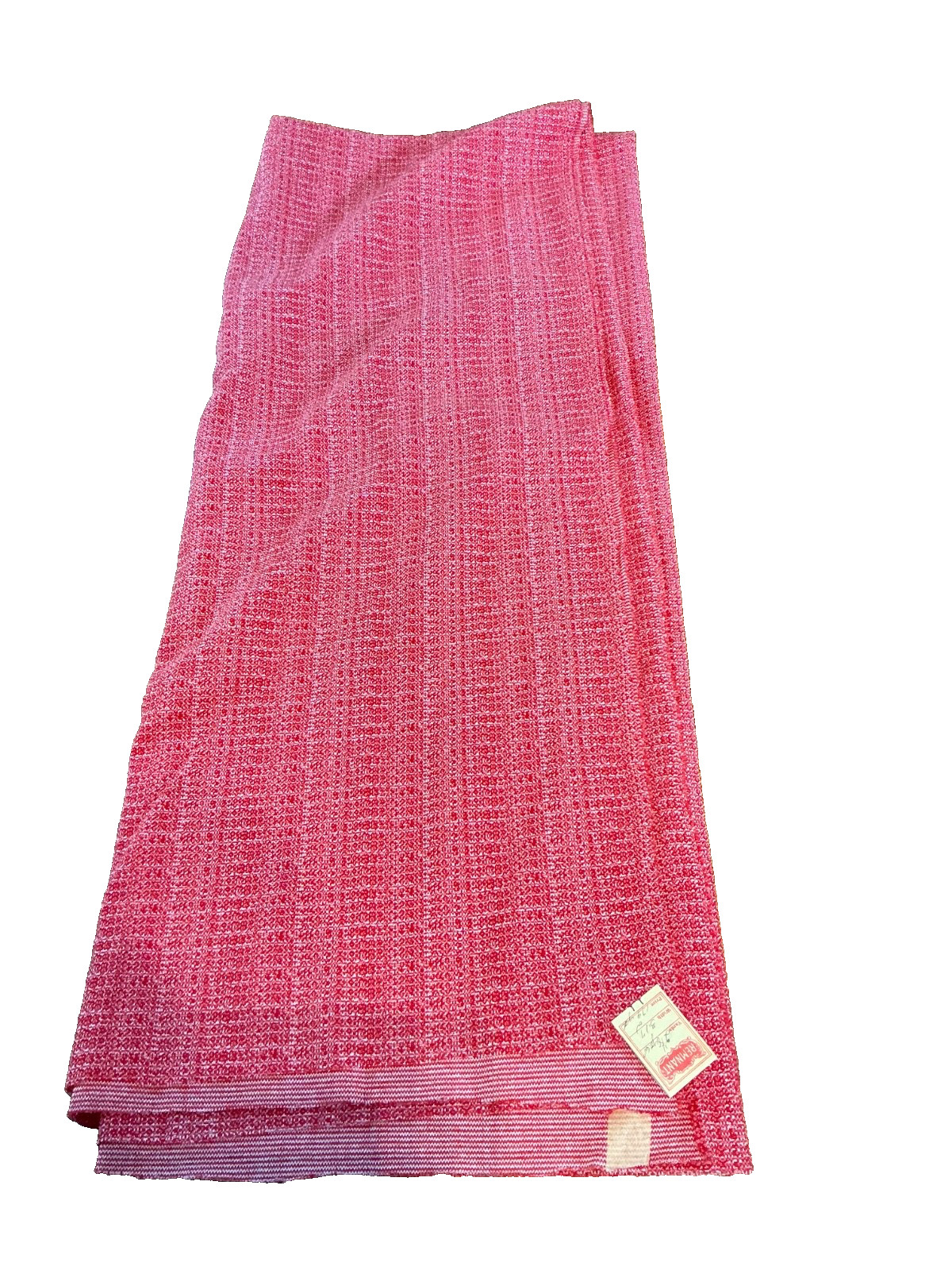 Vintage Fabric 1970's 1960's red & white tweadlike patterned Fabric Vintage Fabric 1970's 1960's red & white tweadlike patterned Fabric
