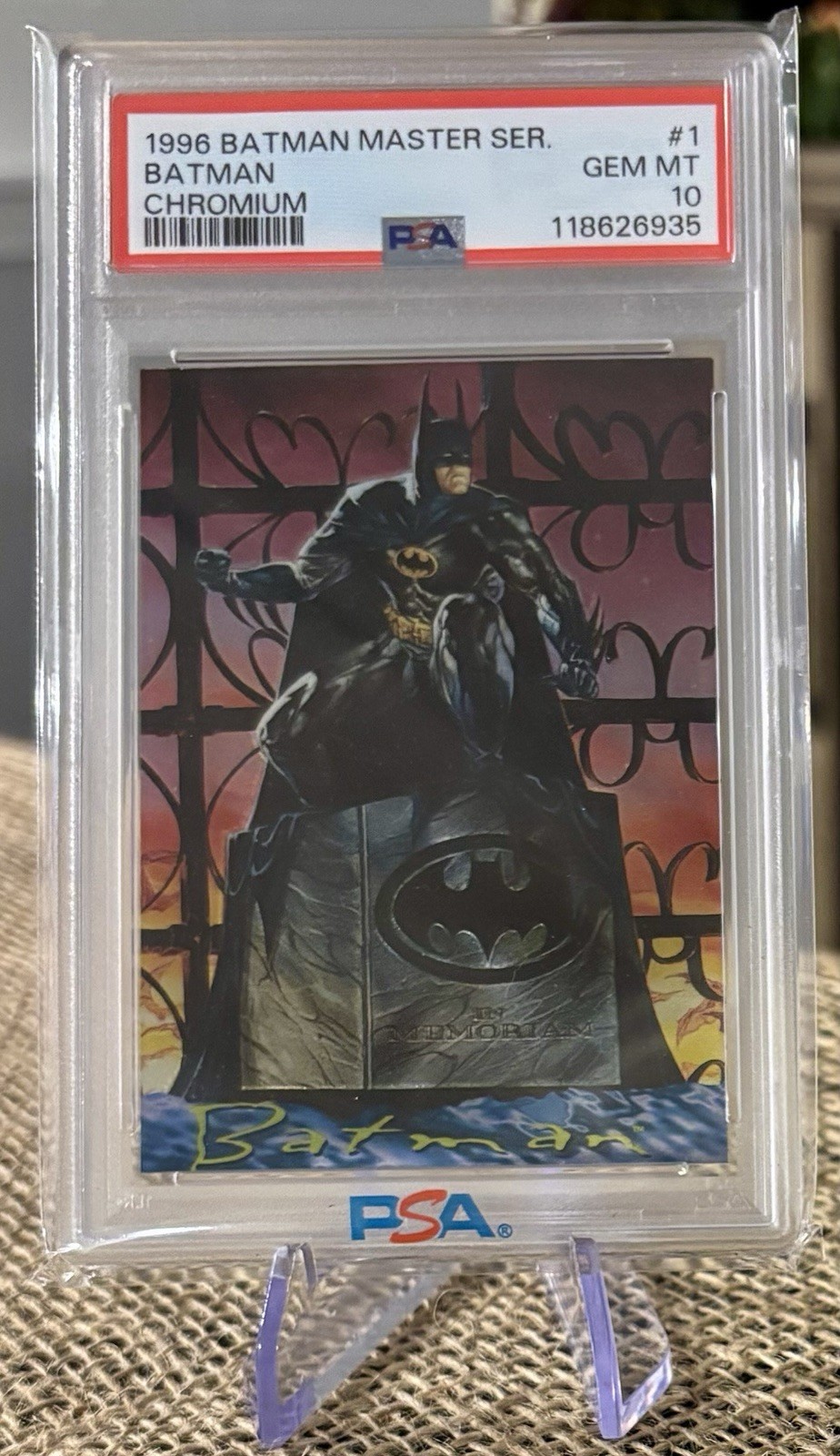 Batman 1996 SkyBox Batman Master Series Chromium Card #1 SSP PSA 10 GEM MINT