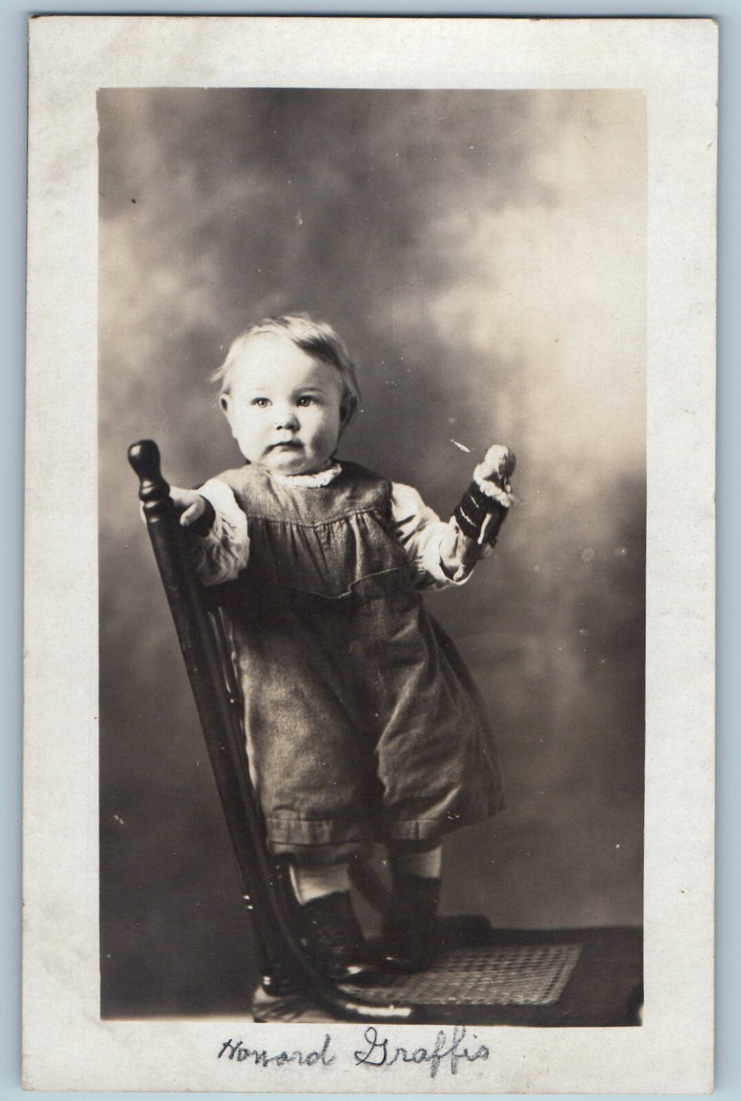 1908 Little Girl With Doll Toy Studio Monroe WA RPPC Photo Antique Postcard 1908 Little Girl With Doll Toy Studio Monroe WA RPPC Photo Antique Postcard