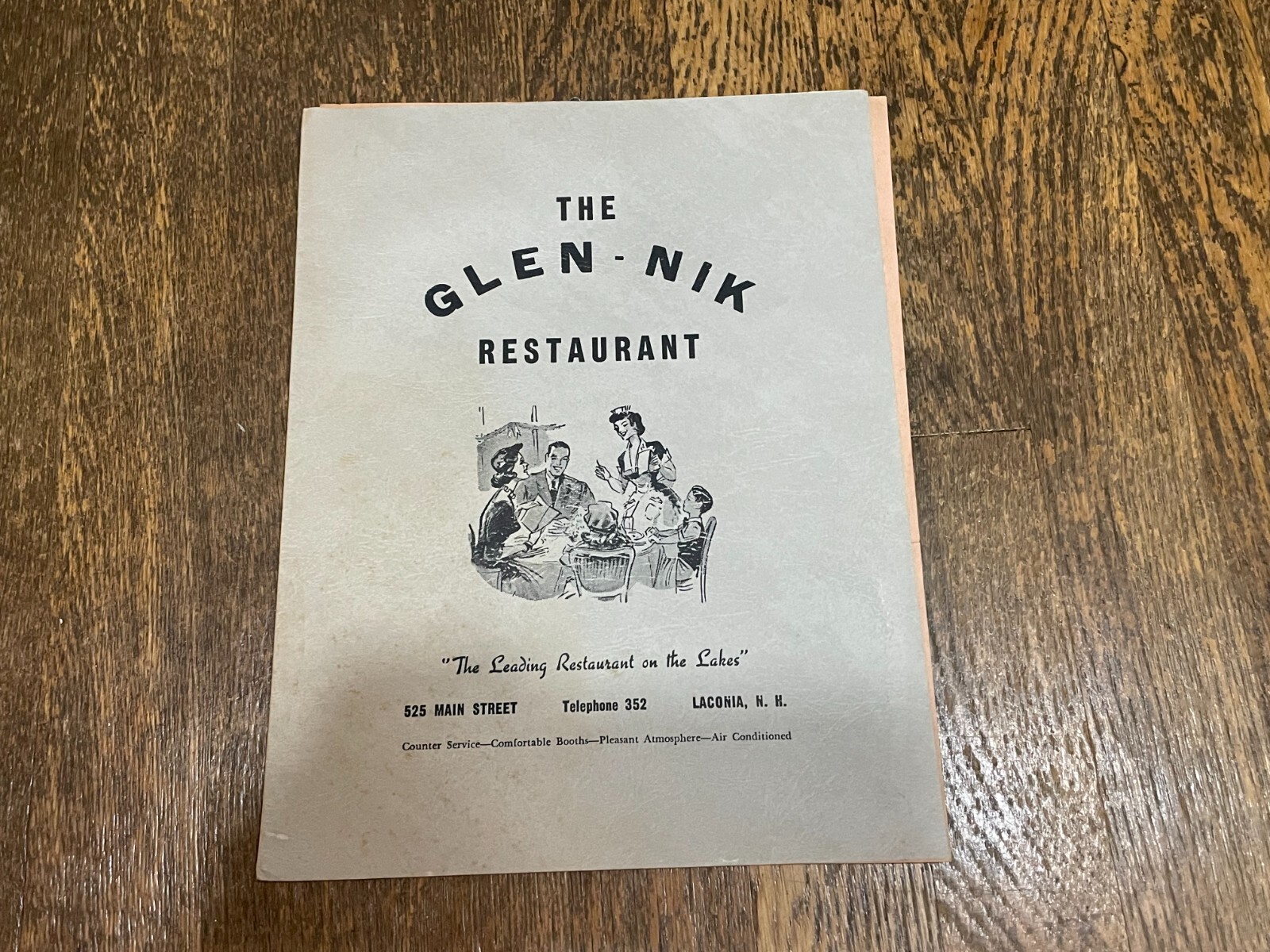 The Glen-Nik Restaurant Menu Laconia New Hampshire NH 1957 1950's MCM Vintage The Glen-Nik Restaurant Menu Laconia New Hampshire NH 1957 1950's MCM Vintage