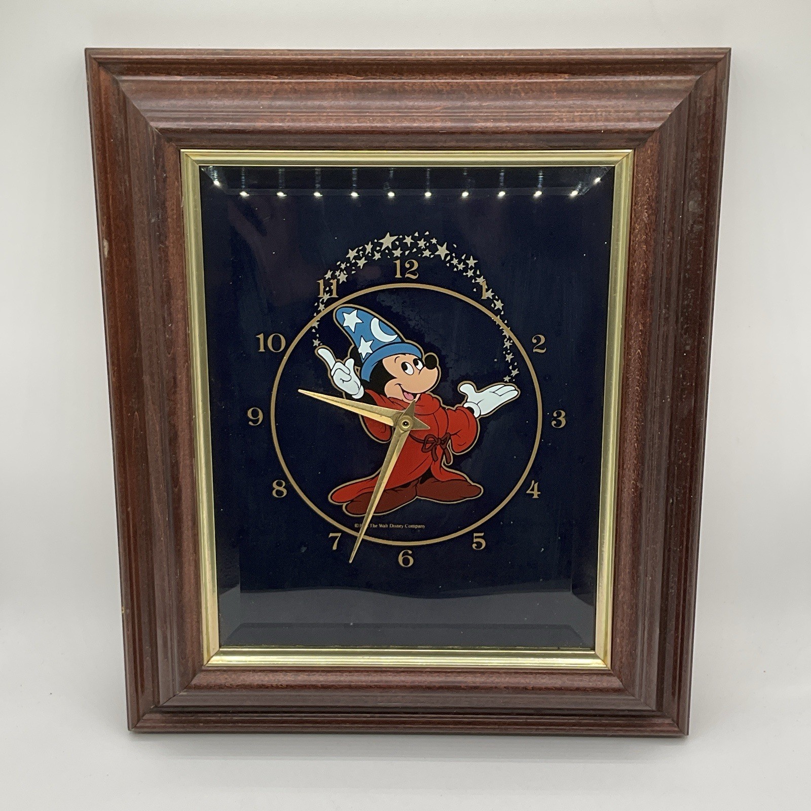 Vintage 1988 Disney Mickey Mouse Sorcerer's Apprentice Wall Clock Charles Opie