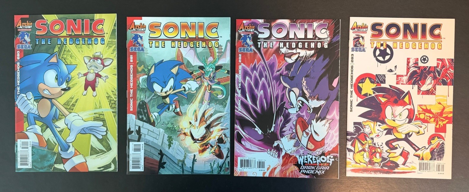 Sonic The Hedgehog #280-283 |2016| 4 Book Lot  Archie Action