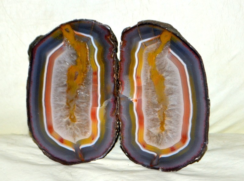 Pair Banded Agate from Patagonia Argentina * Collector Piece *  rare
