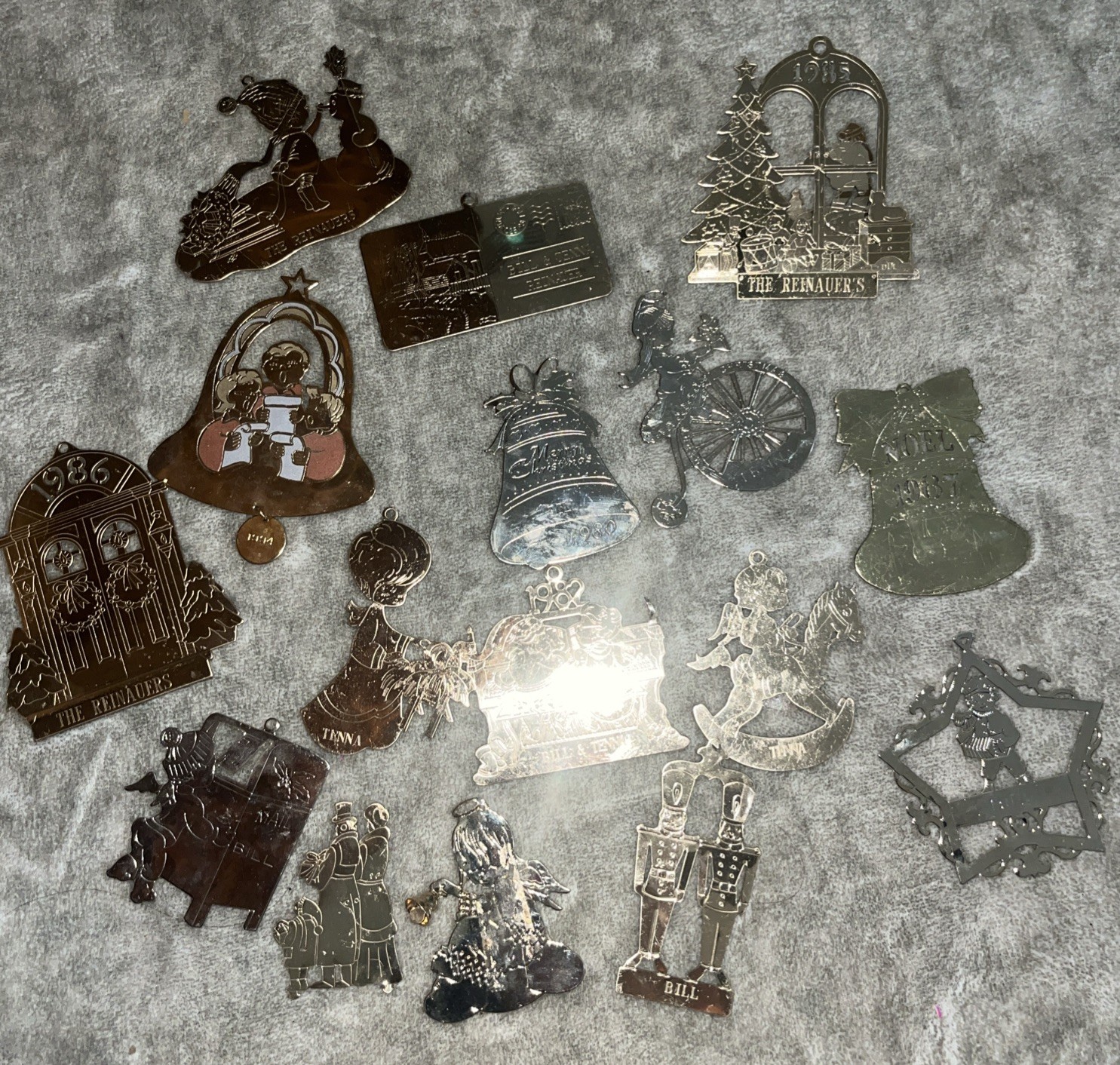 VTG 1970s Lillikins Lillian Vernon, G.Duchin, Ornament Lot 16 USA/ Gold Plated VTG 1970s Lillikins Lillian Vernon, G.Duchin, Ornament Lot 16 USA/ Gold Plated