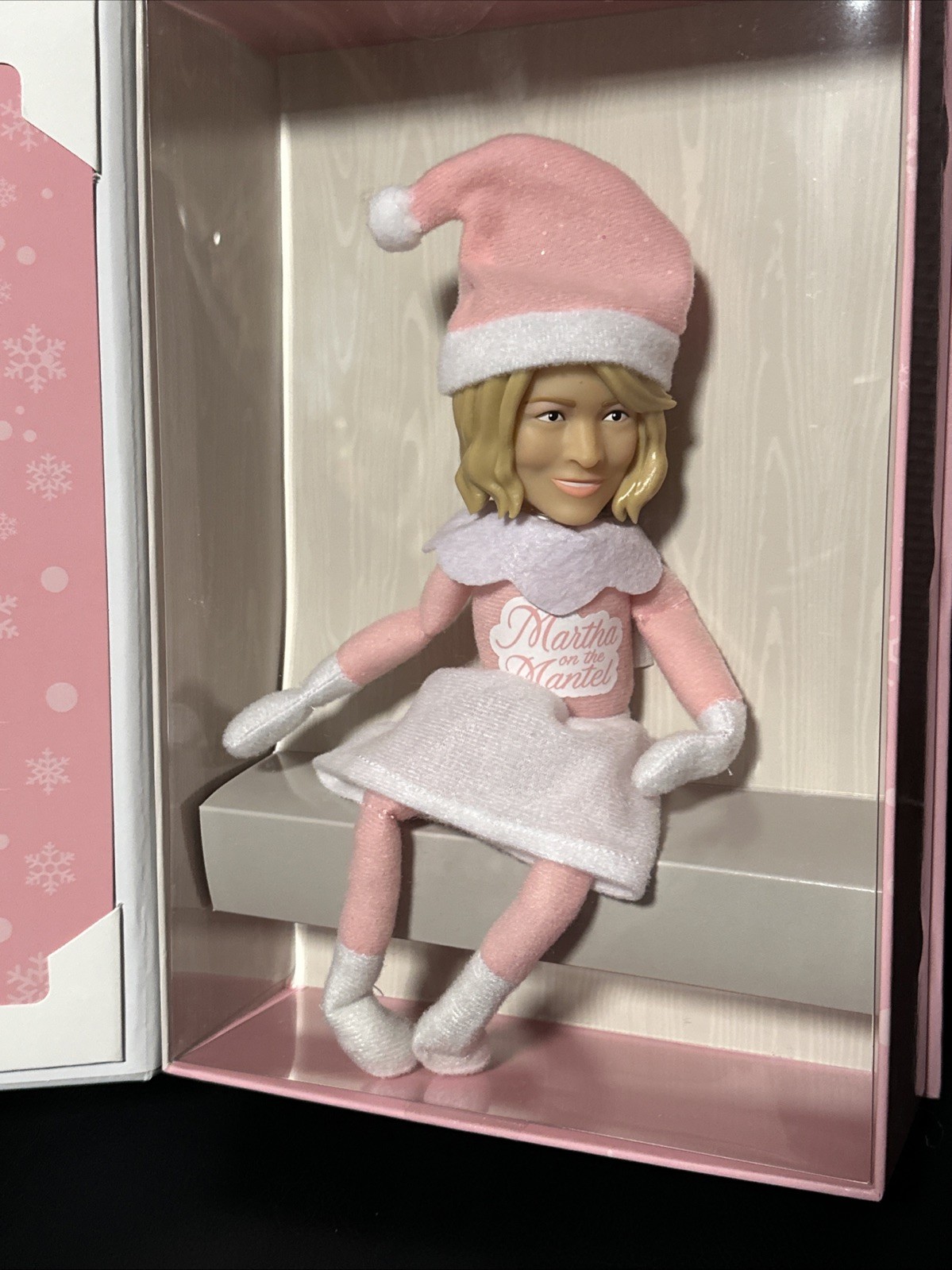 Martha Stewart 2025 Martha on The Mantel 10” Christmas Pink Plush Figurine Doll