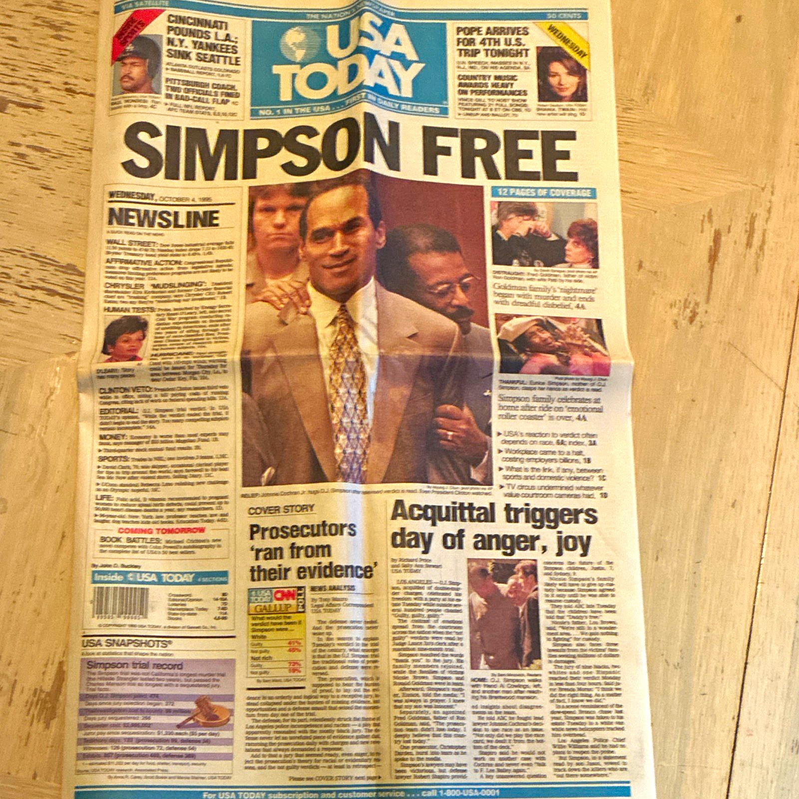 USA Today Wed Oct 4, 1995 
