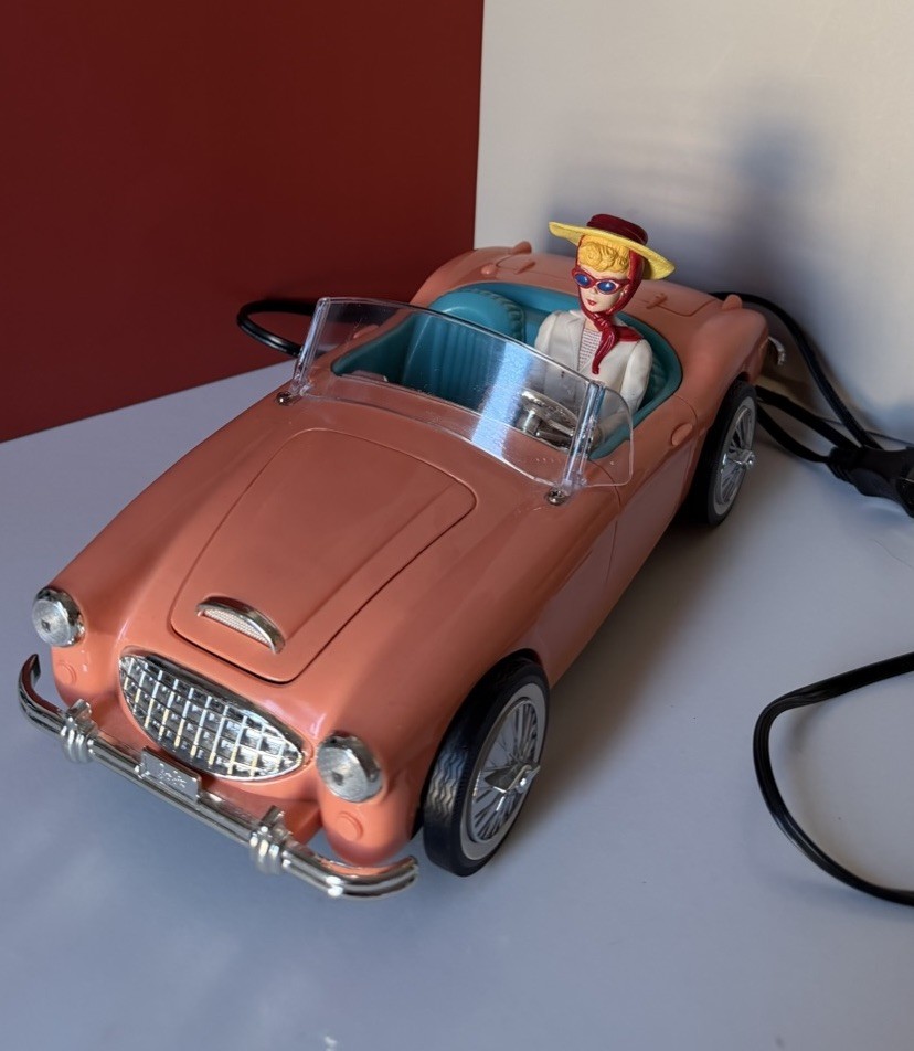 1996 Barbie AM FM Clock Radio Alarm 1962 Austin Healey Convertible Car Tested
