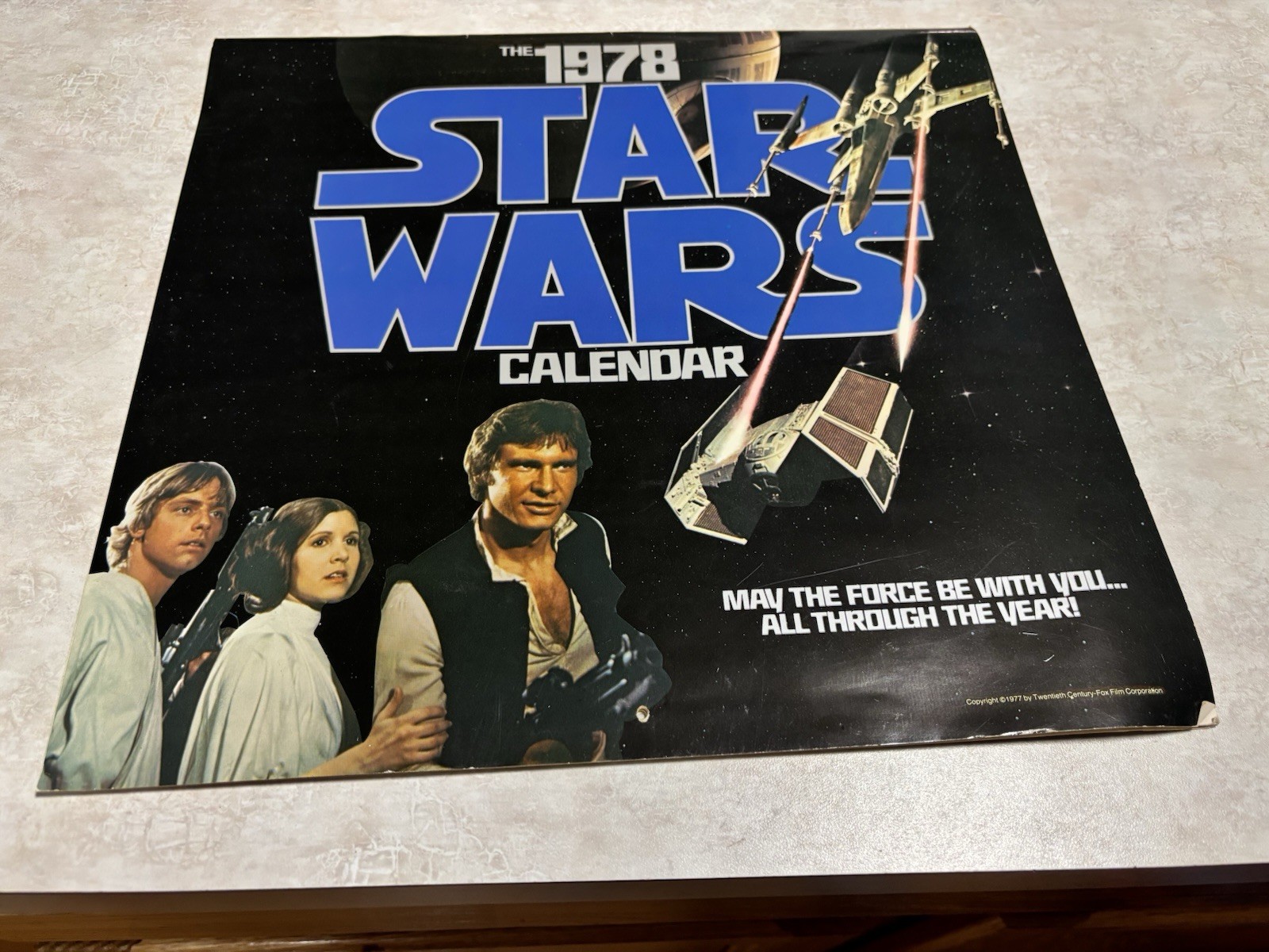Vintage 1978 STAR WARS Calendar Skywalker Vader Vintage 1978 STAR WARS Calendar Skywalker Vader