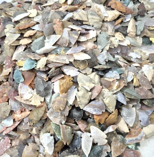 10 PC River Washed Flint Arrowheads Collection Points ,Size 1\