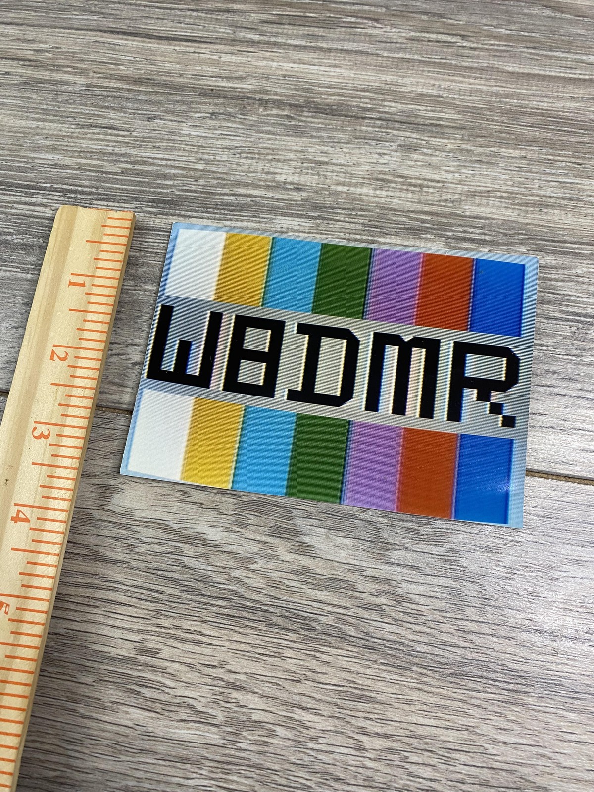 Vintage Ham Radio QSL Postcard WB0DMR ATV Test Pattern 1990 Color Bars Photo