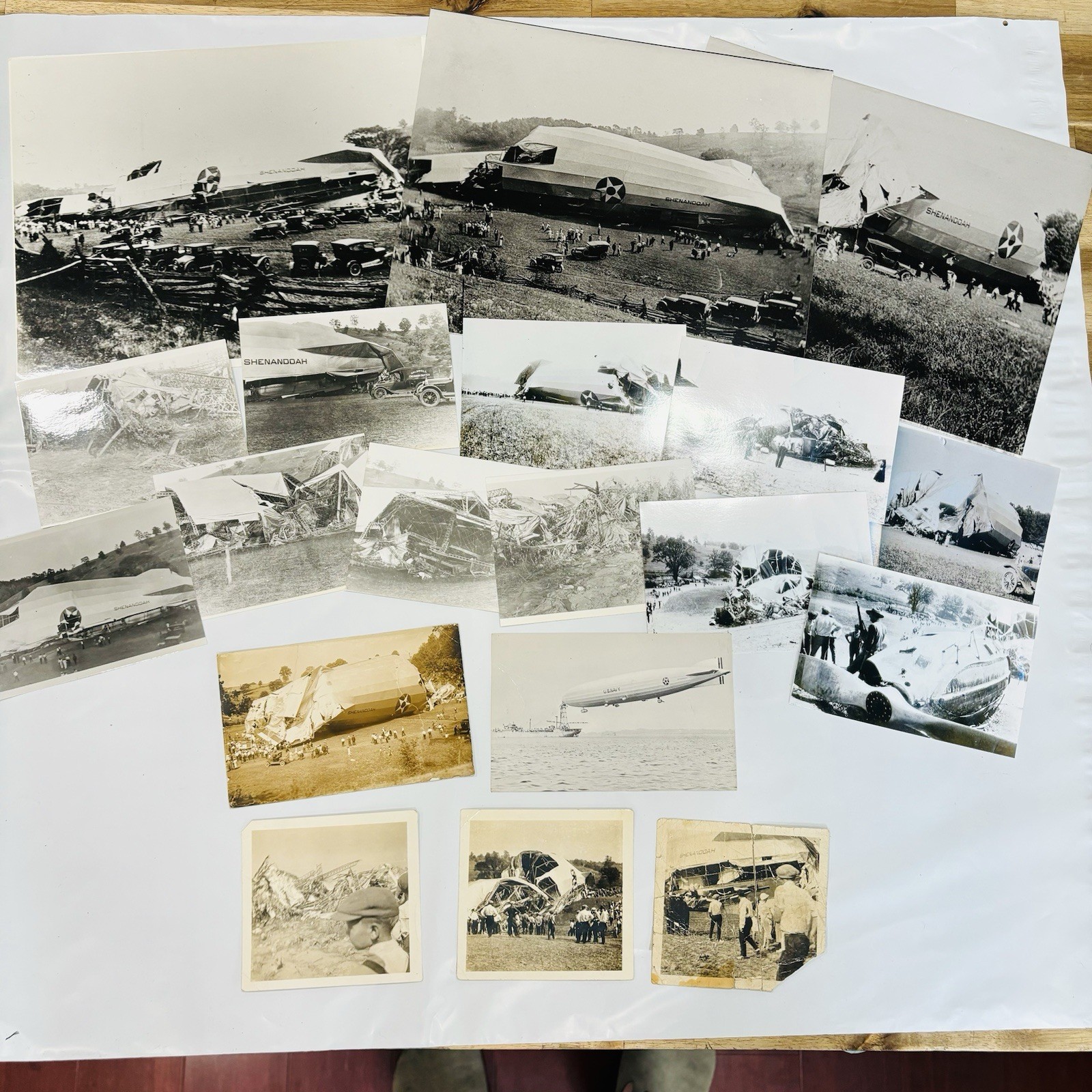 Lot of Rigid Airship Shenandoah Photographs RPPC Postcard Original & Reprints